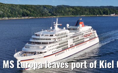 MS Europa leaves port of Kiel 04.07.2024