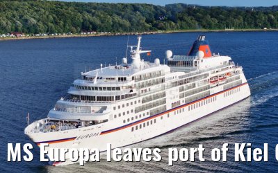 MS Europa leaves port of Kiel 04.07.2024