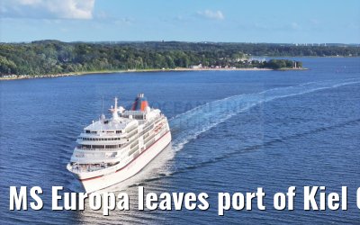 MS Europa leaves port of Kiel 04.07.2024