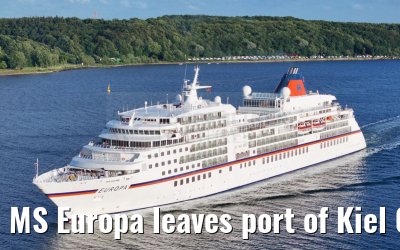 MS Europa leaves port of Kiel 04.07.2024
