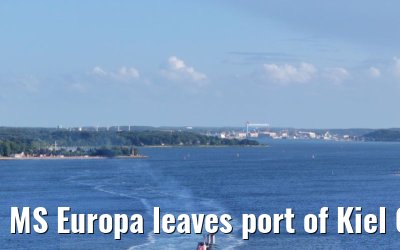 MS Europa leaves port of Kiel 04.07.2024