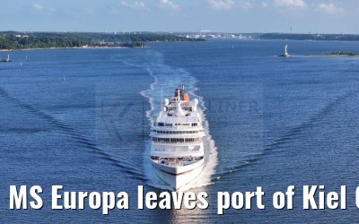 MS Europa leaves port of Kiel 04.07.2024