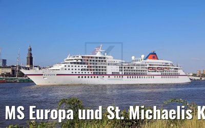 MS Europa und St. Michaelis Kirche Hamburg 26.06.2018