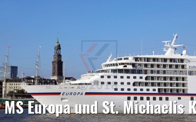 MS Europa und St. Michaelis Kirche Hamburg 26.06.2018