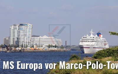 MS Europa vor Marco-Polo-Tower und Unilever Hamburg 26.06.2018