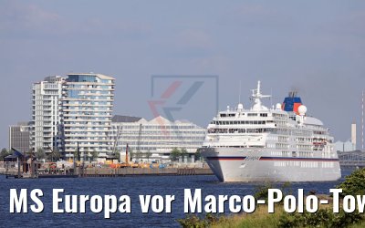 MS Europa vor Marco-Polo-Tower und Unilever Hamburg 26.06.2018
