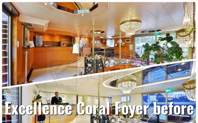 Excellence Coral Foyer before and after renovation view 2