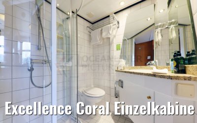 Excellence Coral Einzelkabine Beispiel Hauptdeck 10qm Bad
