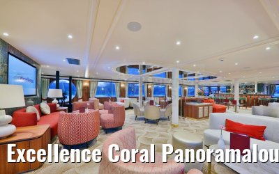 Excellence Coral Panoramalounge early evening view April 2023
