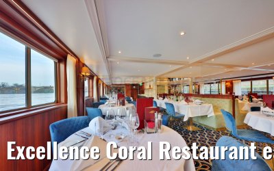 Excellence Coral Restaurant early evening view April 2023