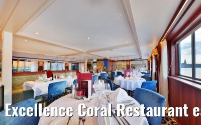 Excellence Coral Restaurant early evening view April 2023