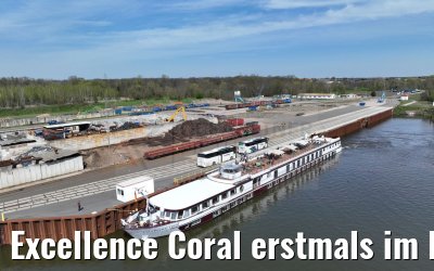 Excellence Coral erstmals im Industriehafen Rosslau 22.04.2023