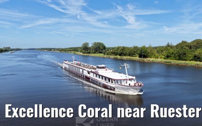Excellence Coral near Ruesterbergen Kiel Canal transit 29.06.2025