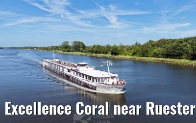 Excellence Coral near Ruesterbergen Kiel Canal transit 29.06.2025