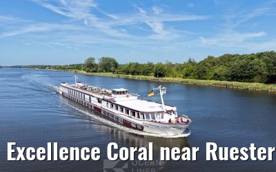 Excellence Coral near Ruesterbergen Kiel Canal transit 29.06.2025