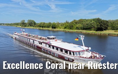 Excellence Coral near Ruesterbergen Kiel Canal transit 29.06.2025