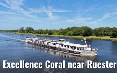 Excellence Coral near Ruesterbergen Kiel Canal transit 29.06.2025