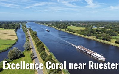 Excellence Coral near Ruesterbergen Kiel Canal transit 29.06.2025