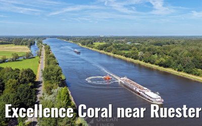 Excellence Coral near Ruesterbergen Kiel Canal transit 29.06.2025