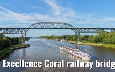 Excellence Coral railway bridge Hochdonn Kiel Canal 29.06.2025