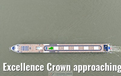 Excellence Crown approaching Ruedesheim 10.06.2025