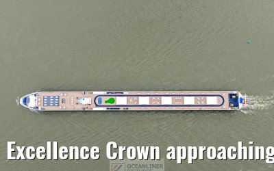 Excellence Crown approaching Ruedesheim 10.06.2025