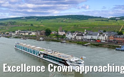Excellence Crown approaching Ruedesheim 10.06.2025