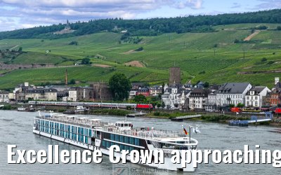 Excellence Crown approaching Ruedesheim 10.06.2025