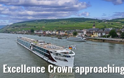Excellence Crown approaching Ruedesheim 10.06.2025