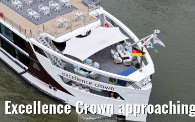 Excellence Crown approaching Ruedesheim 10.06.2025
