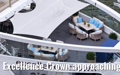 Excellence Crown approaching Ruedesheim 10.06.2025