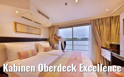 Kabinen Oberdeck Excellence Pearl Bett Fahrtrichtung