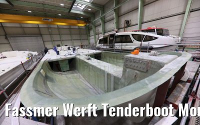 Fassmer Werft Tenderboot Montage Rumpf mit Innenschale