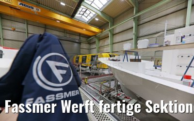 Fassmer Werft fertige Sektionen und fertige Tenderboote