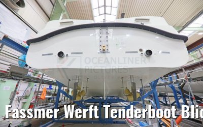 Fassmer Werft Tenderboot Blick auf Heck und Propeller