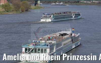 Amelia und Rhein Prinzessin Abfahrt Köln 09.04.2016