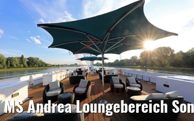 MS Andrea Loungebereich Sonnendeck morgens 14.07.2020
