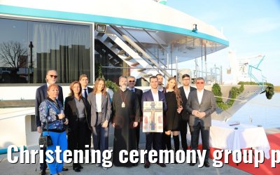 Christening ceremony group photo MS Adora Vienna