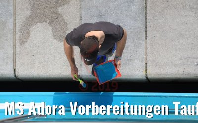 MS Adora Vorbereitungen Taufe 29.03.2019