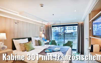 Kabine 301 mit französischem Balkon MS Alena 
