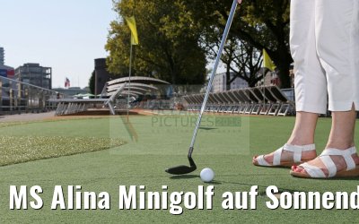 MS Alina Minigolf auf Sonnendeck