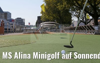 MS Alina Minigolf auf Sonnendeck