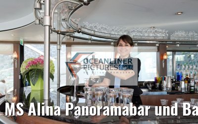 MS Alina Panoramabar und Barkeeperin Biljana