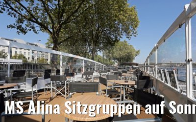 MS Alina Sitzgruppen auf Sonnendeck
