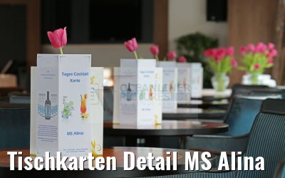 Tischkarten Detail MS Alina
