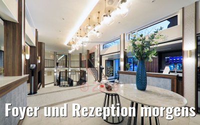Foyer und Rezeption morgens MS Anna Katharina