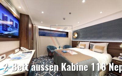 2-Bett aussen Kabine 116 Neptundeck MS Anna Katharina