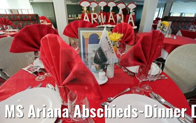 MS Ariana Abschieds-Dinner Deko Panorama-Restaurant