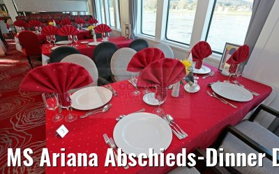 MS Ariana Abschieds-Dinner Deko Panorama-Restaurant