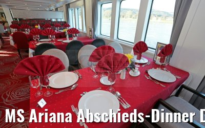 MS Ariana Abschieds-Dinner Deko Panorama-Restaurant